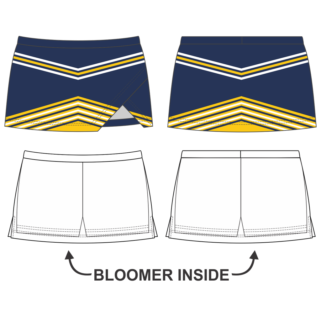 Side Vent Cheerleading Skort