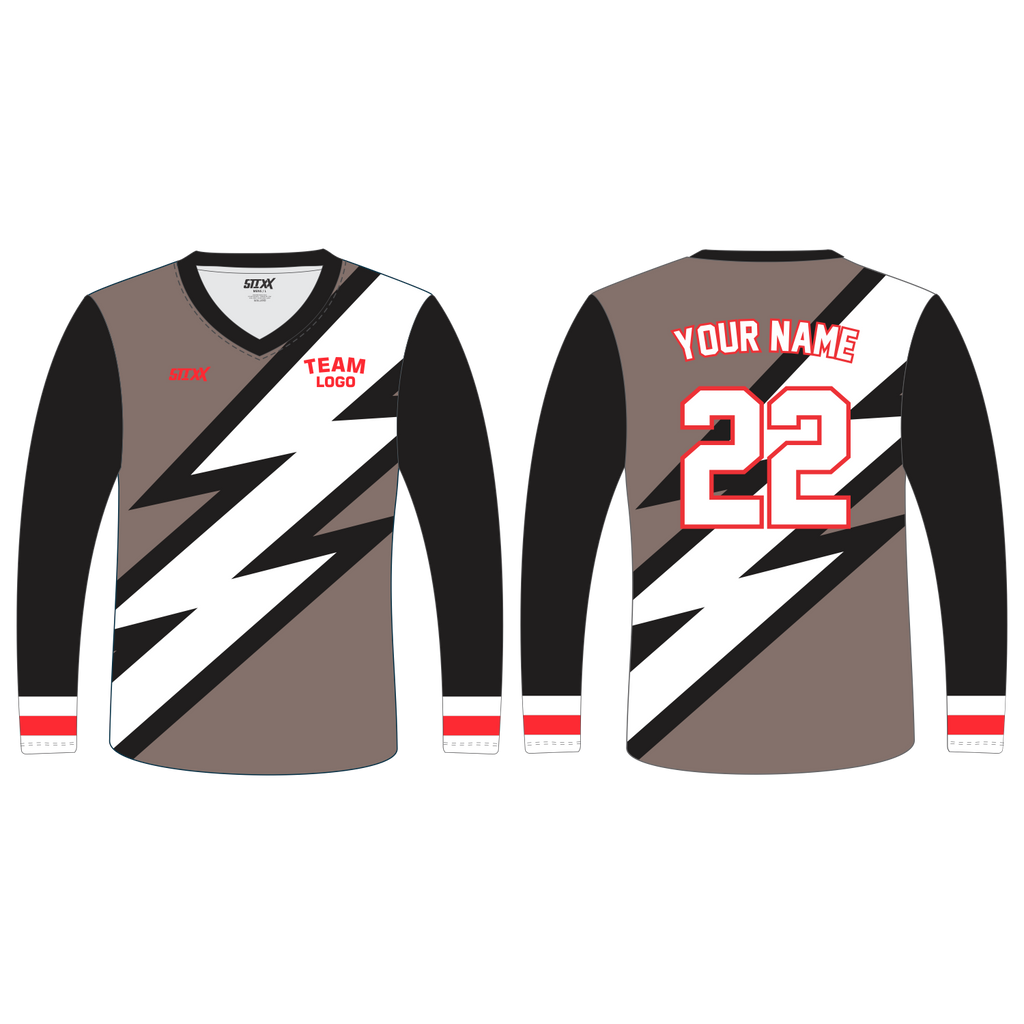 CUSTOM LONG SLEEVE V-NECK SHOOTING SHIRTS