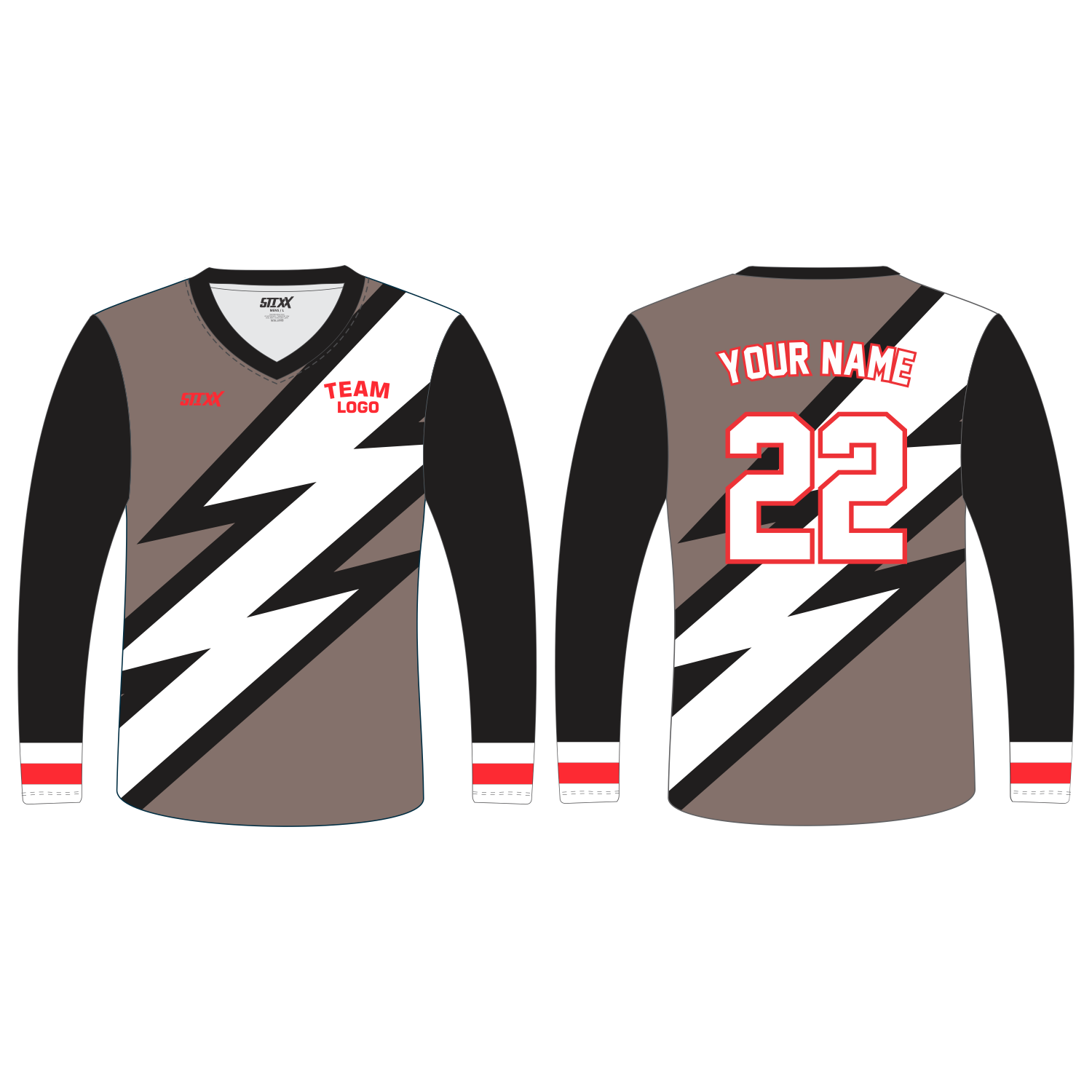 Custom Long‑Sleeve V‑Neck T‑Shirts