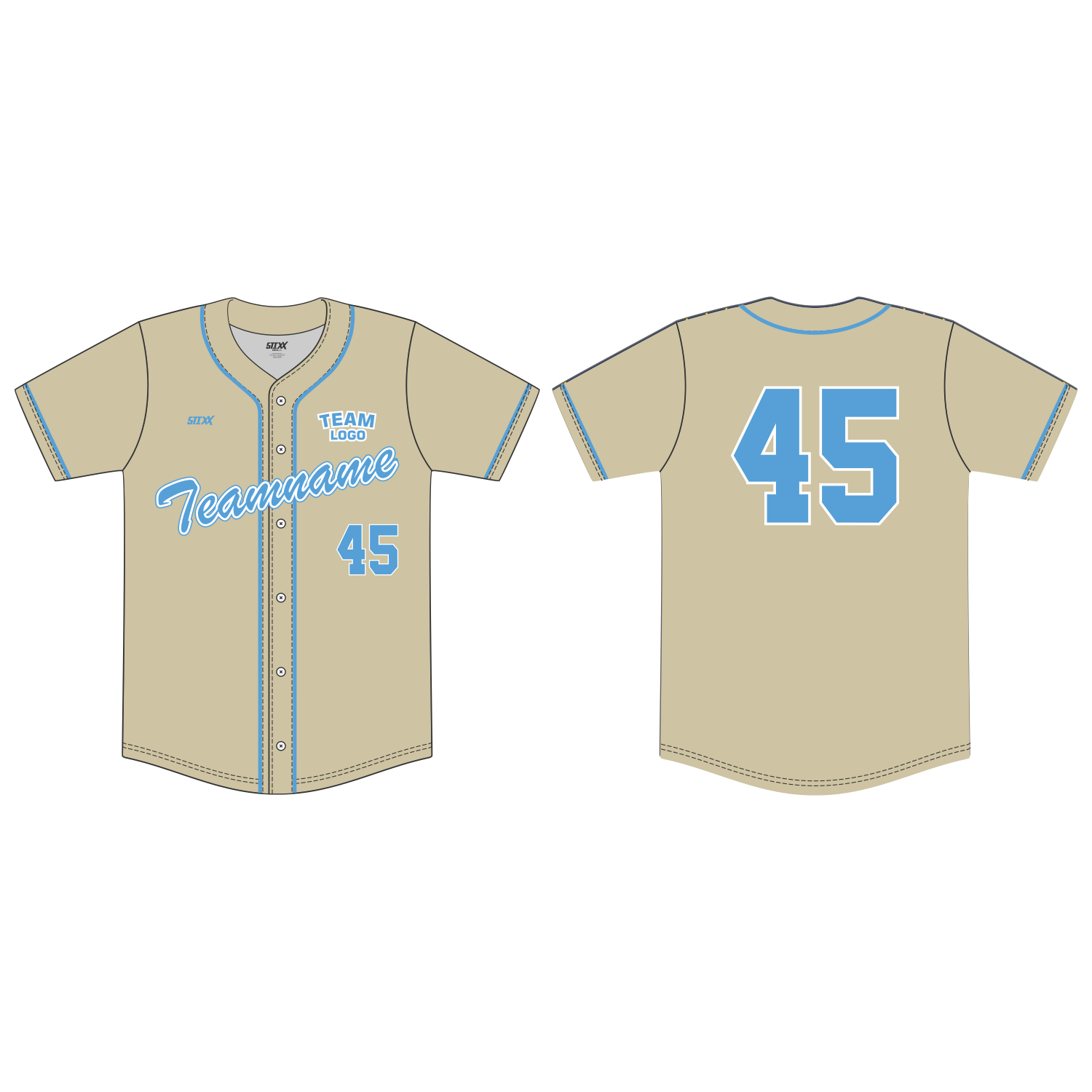 Custom Button-Down Baseball Jerseys