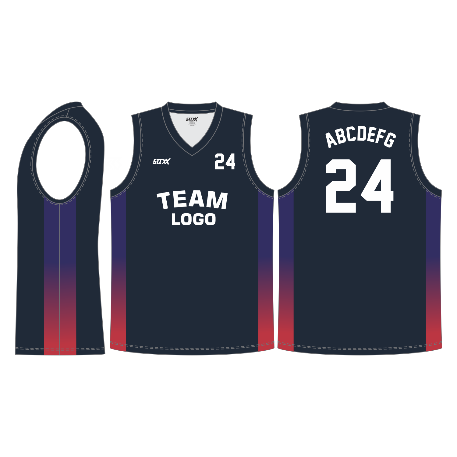 CUSTOM V-NECK BASKETBALL JERSEYS