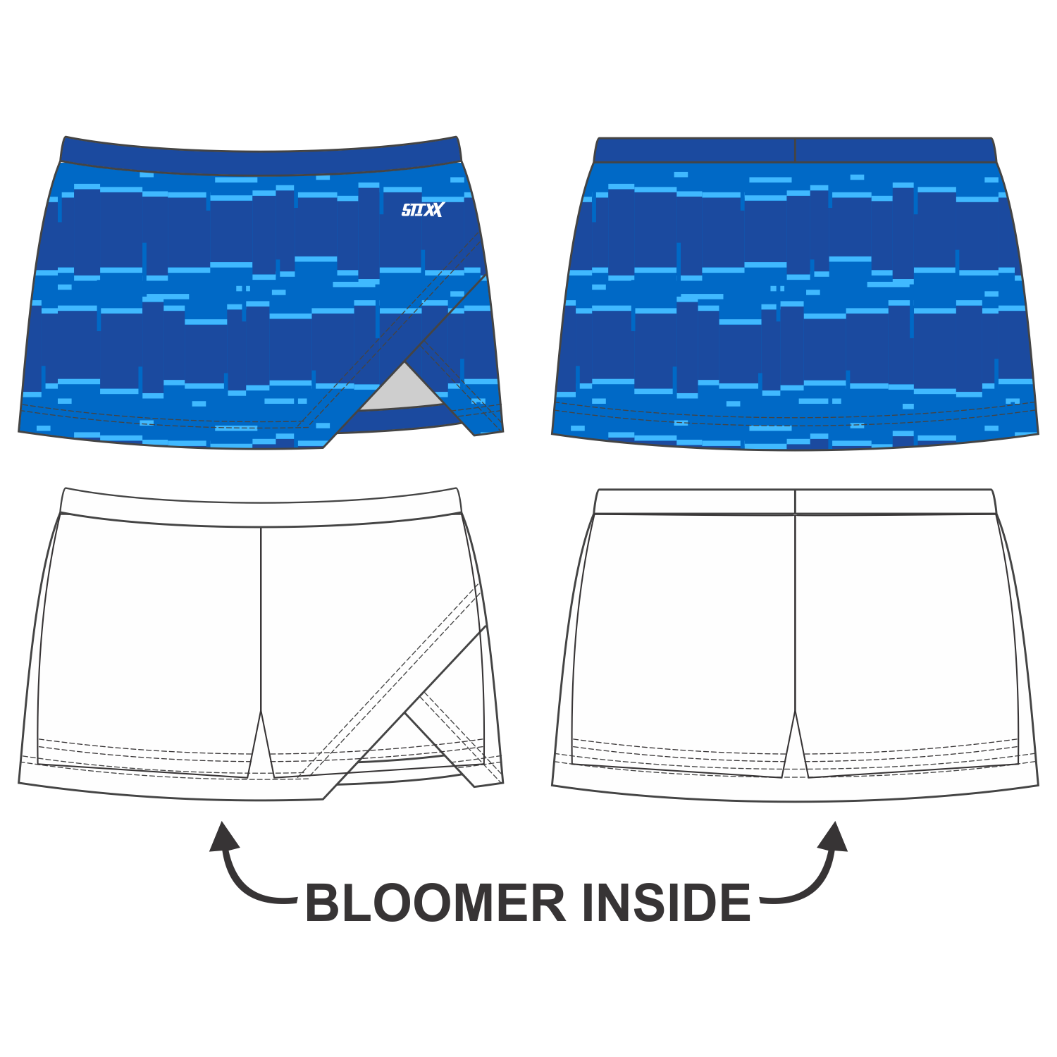 Custom Crossover Vent Cheerleading Skorts