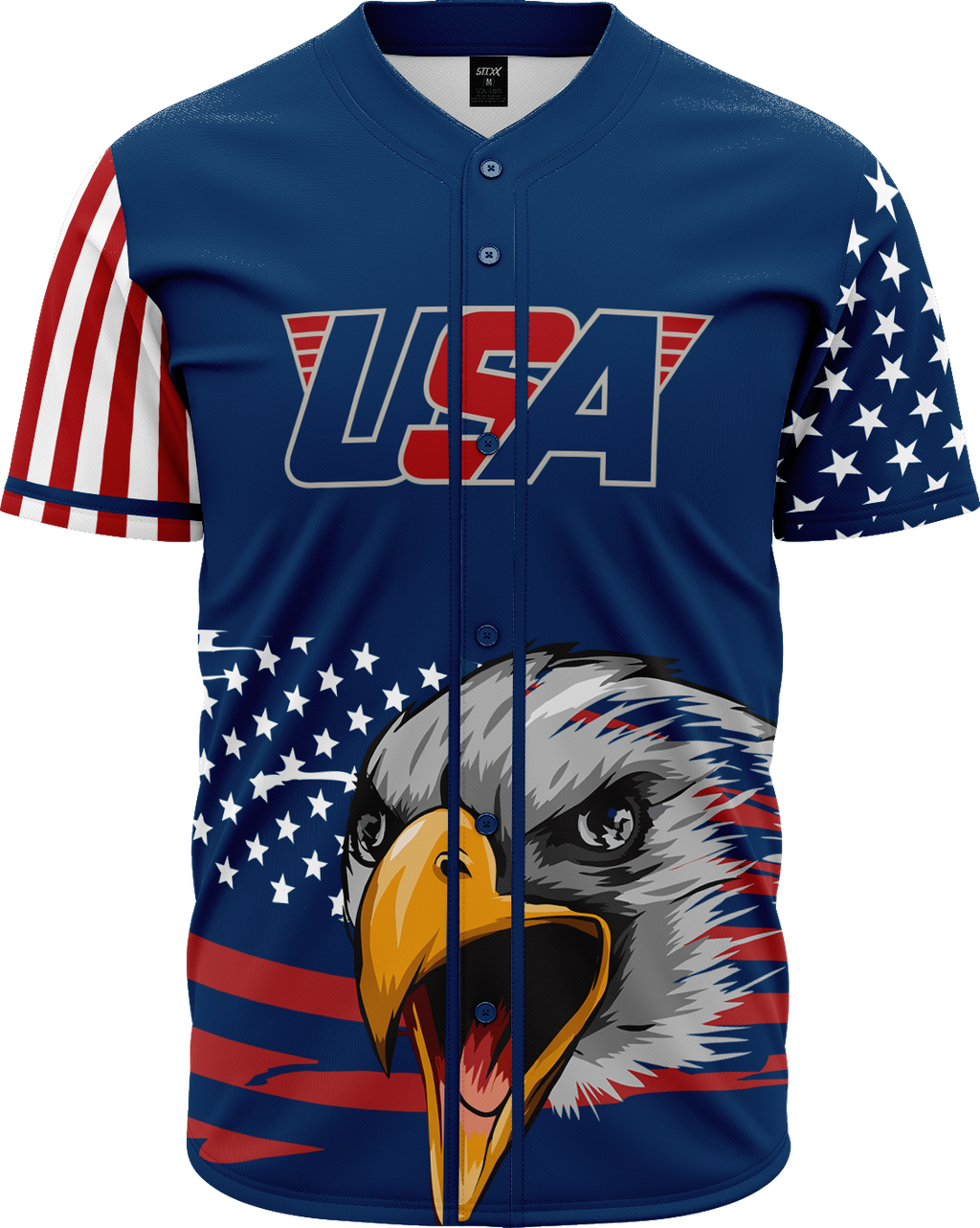 BLUE AMERICA 1 BASEBALL JERSEY