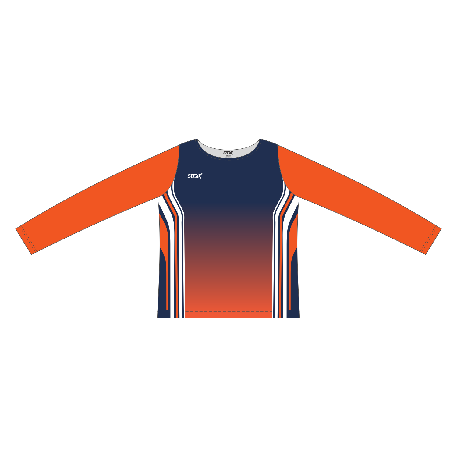 Custom Long Sleeved Crew Neck Cheerleading Shells