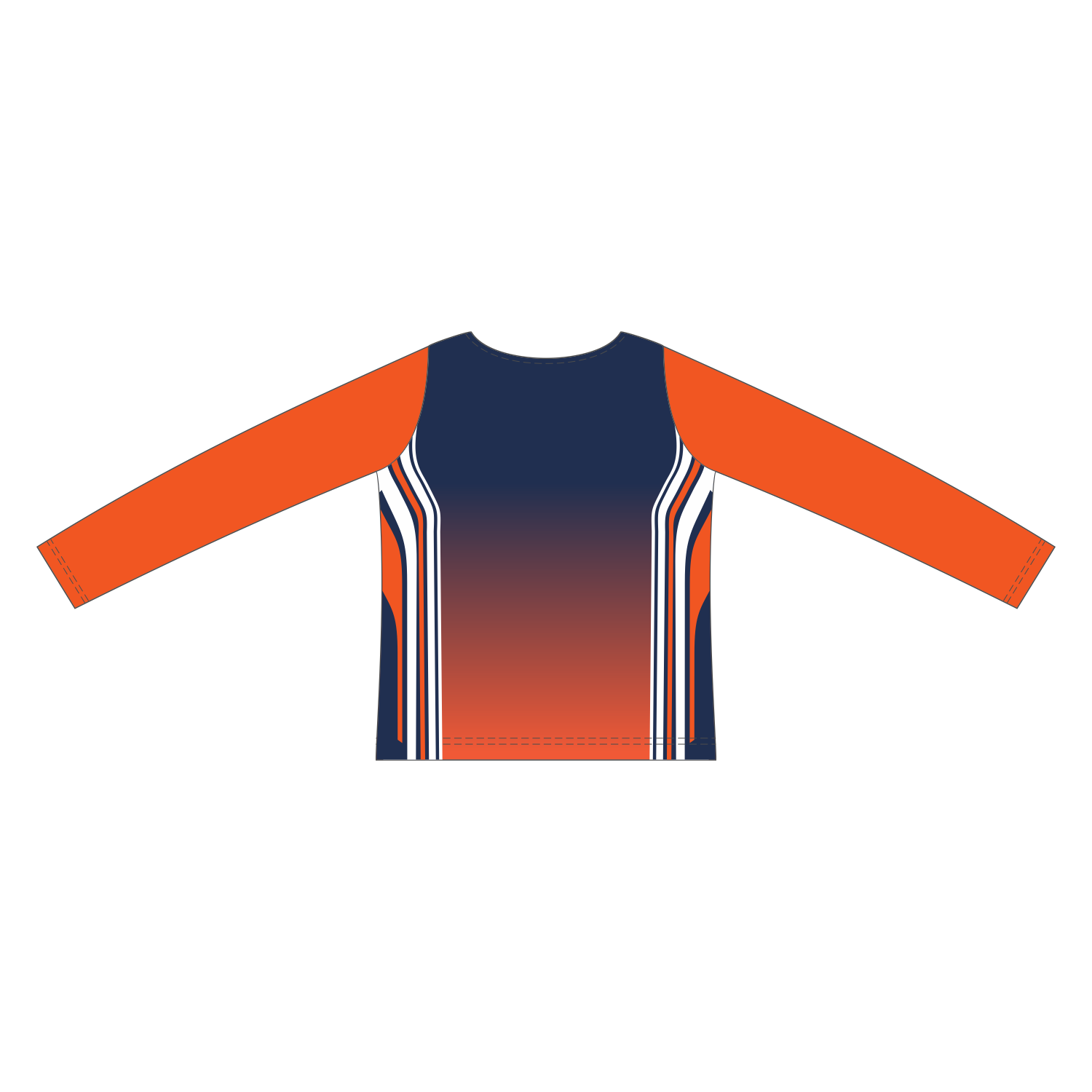 Custom Long Sleeved Crew Neck Cheerleading Shells