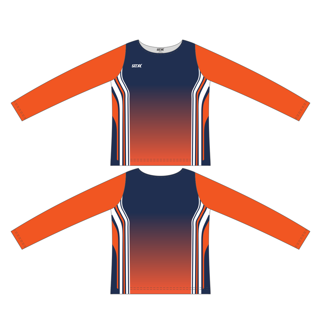 Custom Long Sleeved Crew Neck Cheerleading Shells