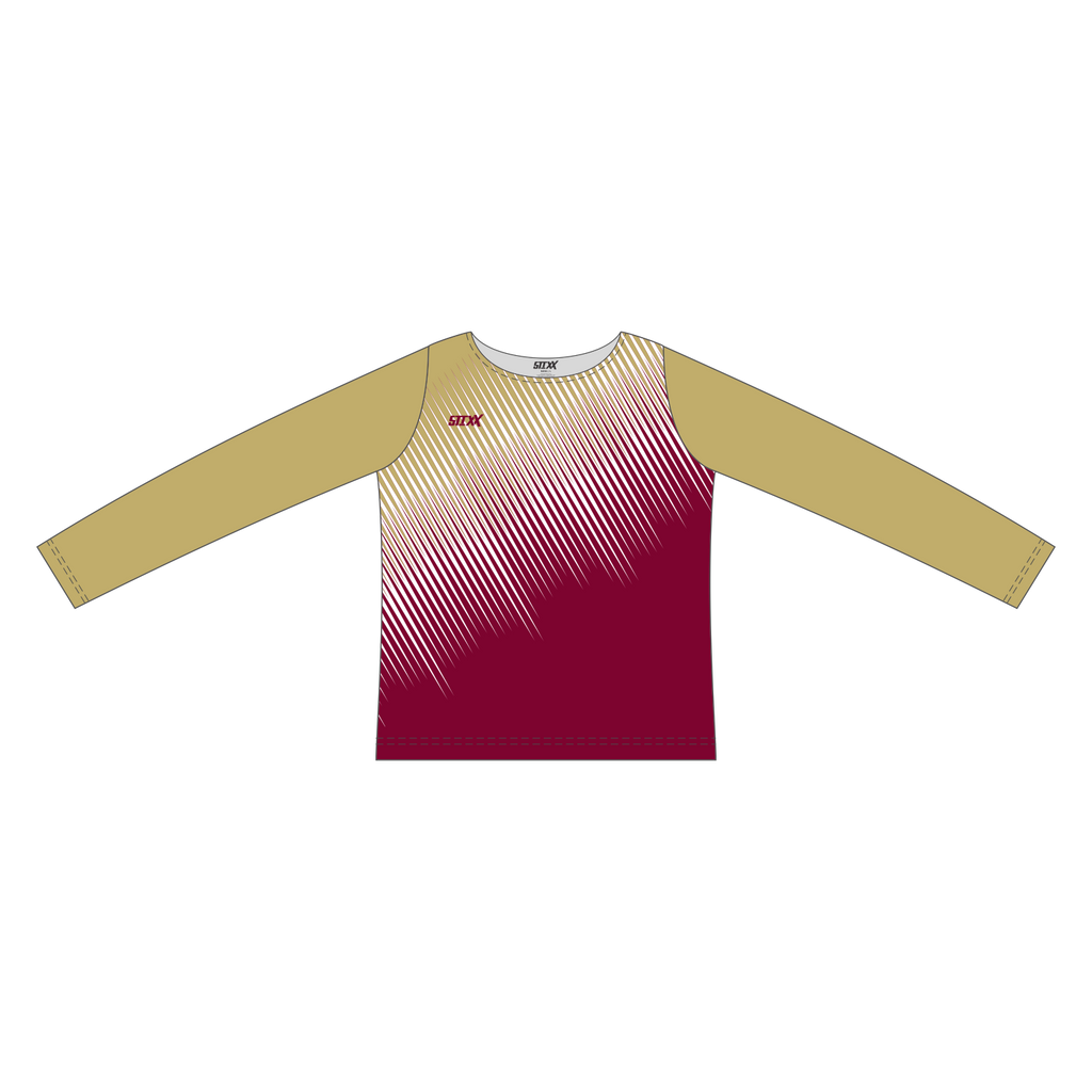 Custom Long Sleeved Crew Neck Cheerleading Shells