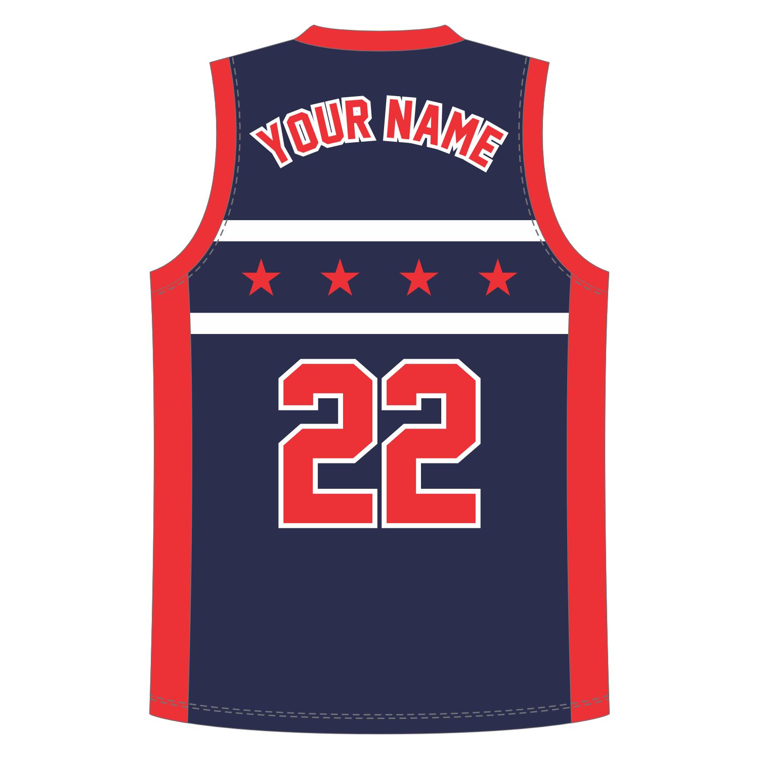CUSTOM REVERSIBLE V-NECK BASKETBALL JERSEYS