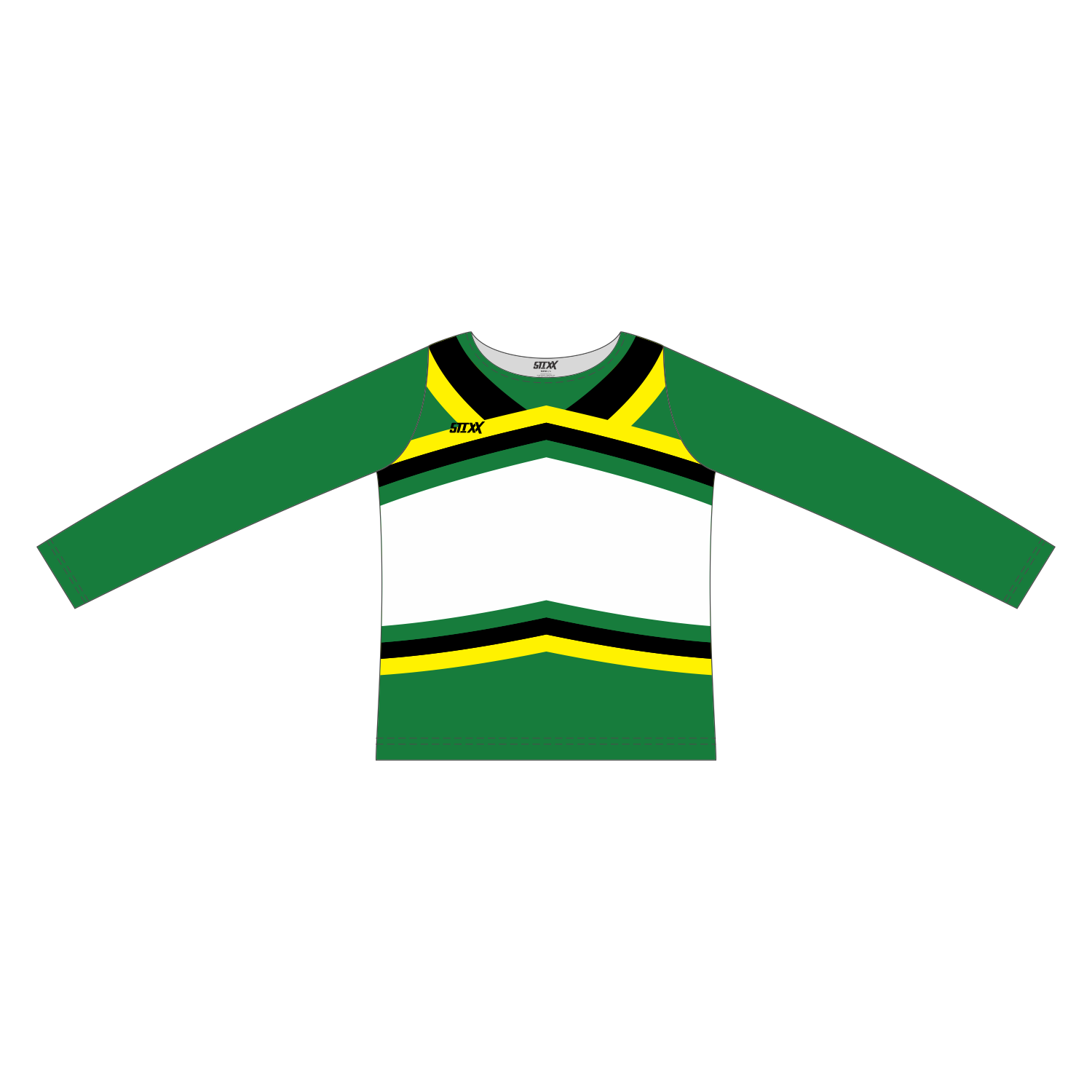 Custom Long Sleeved Crew Neck Cheerleading Shells