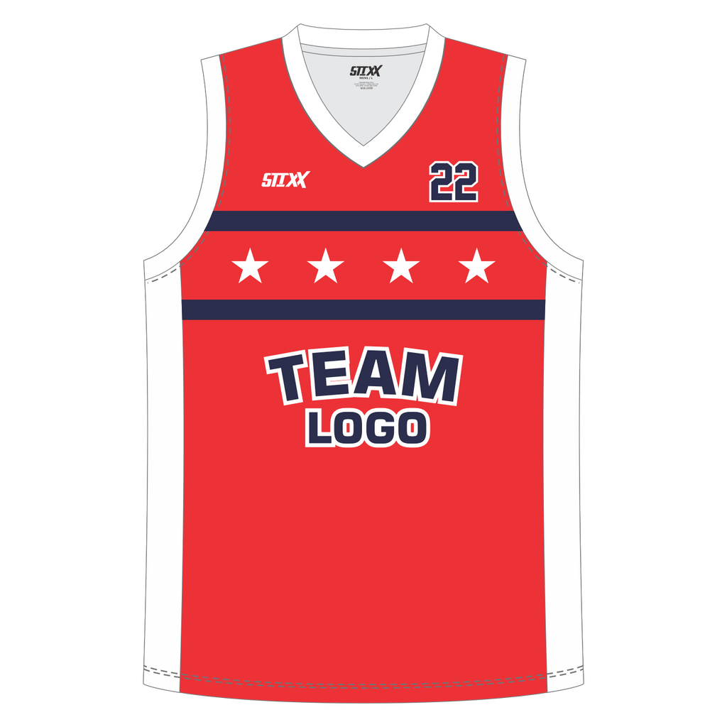 CUSTOM REVERSIBLE V-NECK BASKETBALL JERSEYS