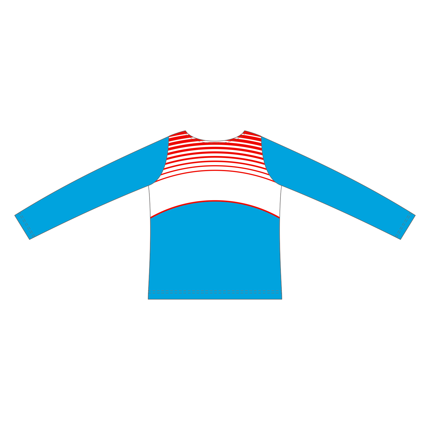 Custom Long Sleeved Crew Neck Cheerleading Shells