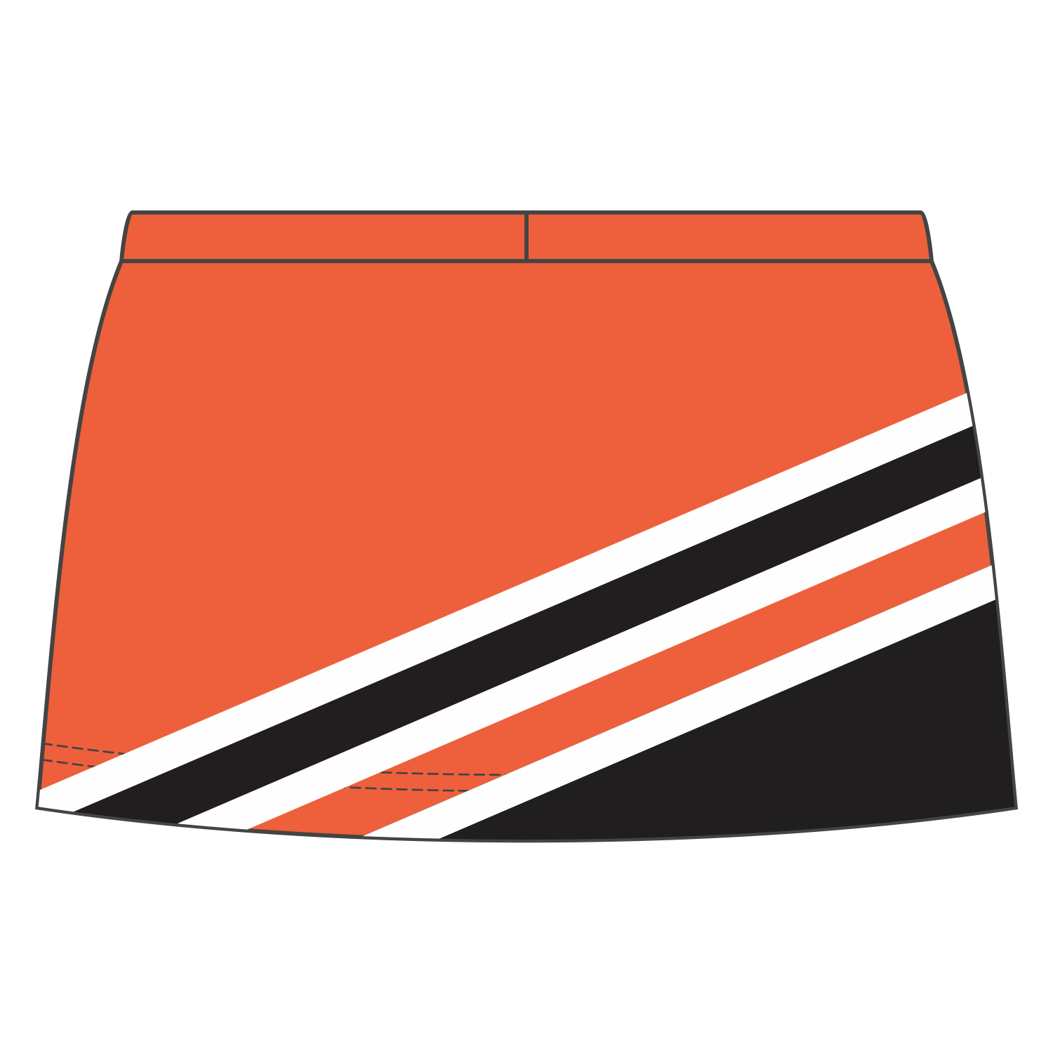 Custom Crossover Vent Cheerleading Skirts