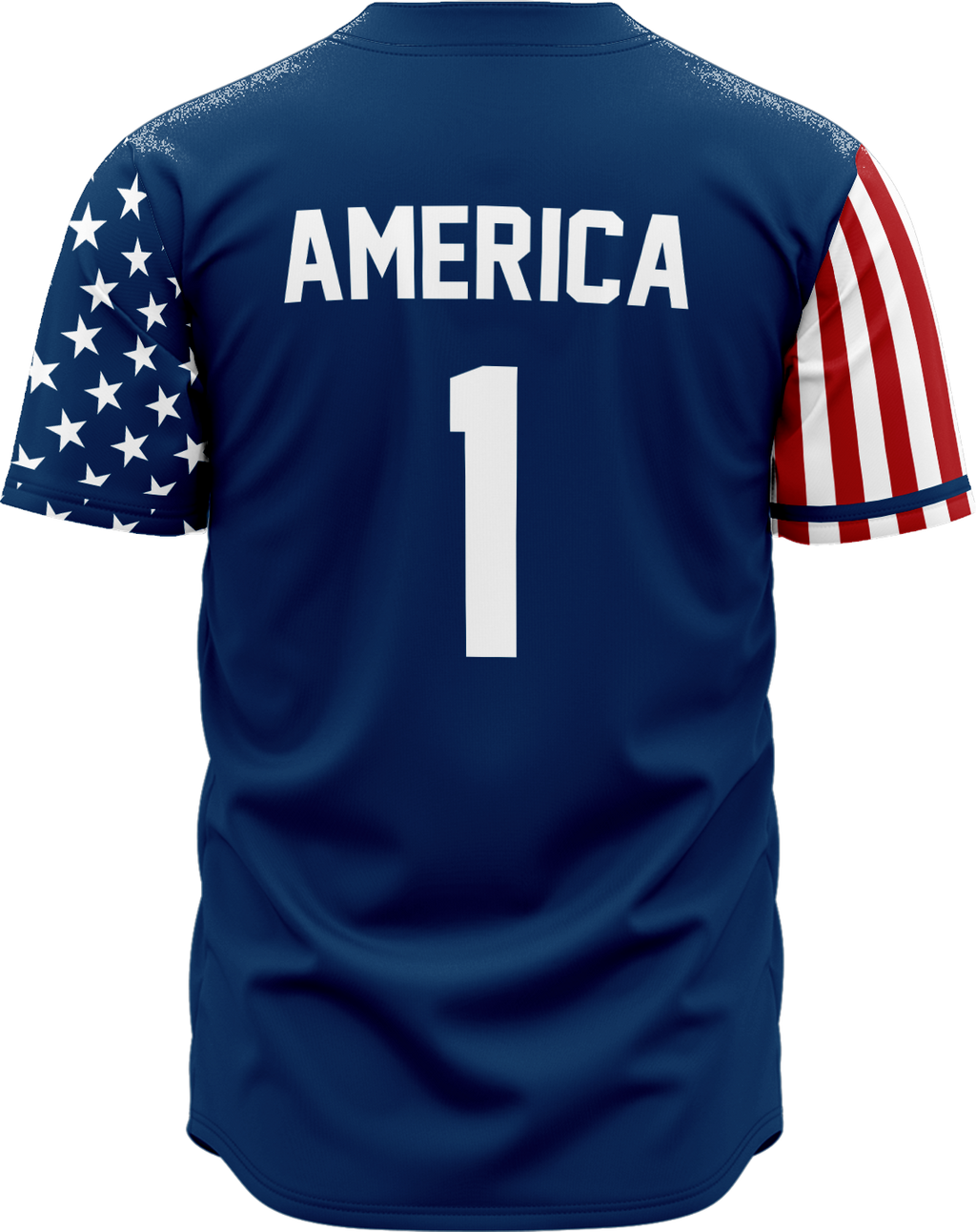 BLUE AMERICA 1 BASEBALL JERSEY