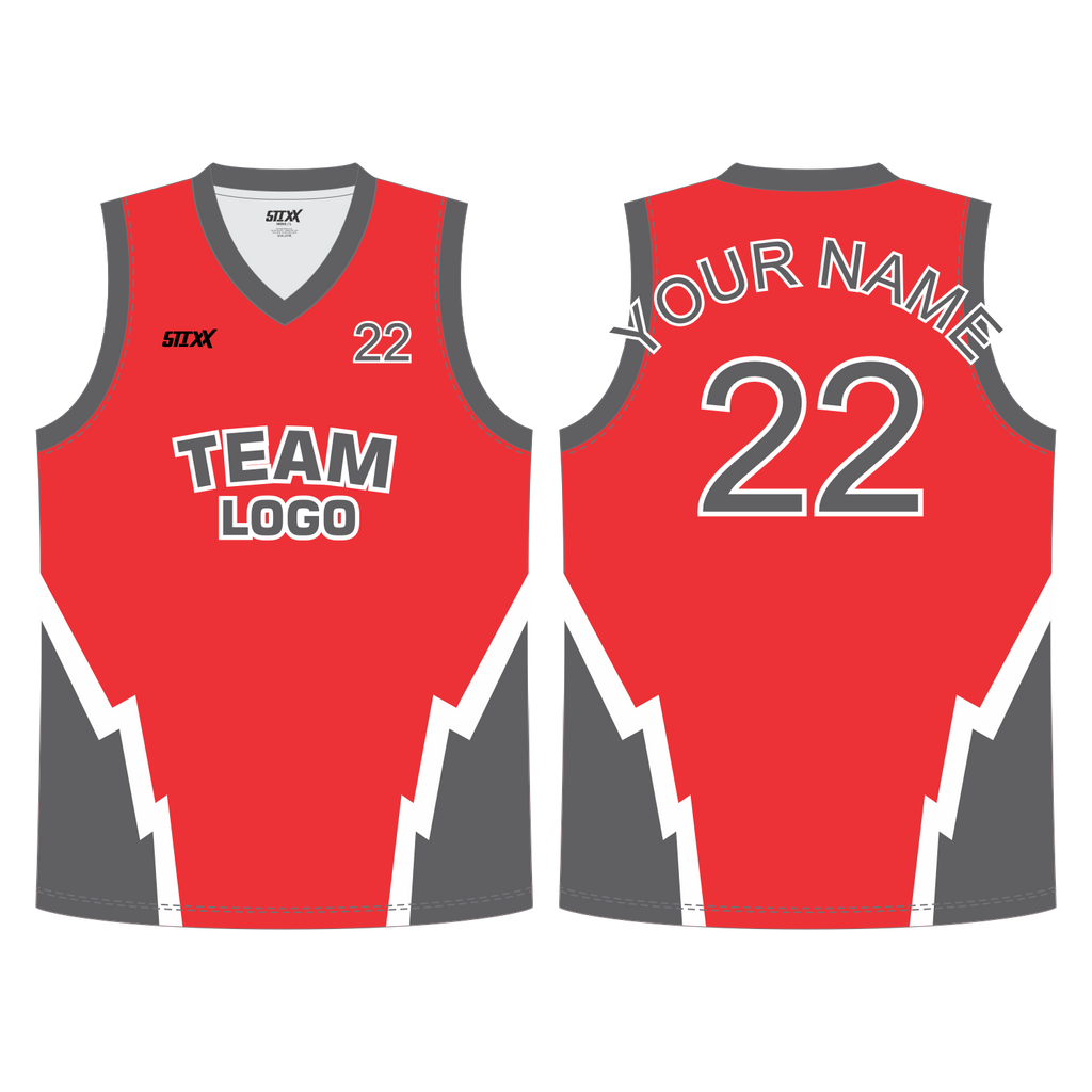 CUSTOM REVERSIBLE V-NECK BASKETBALL JERSEYS