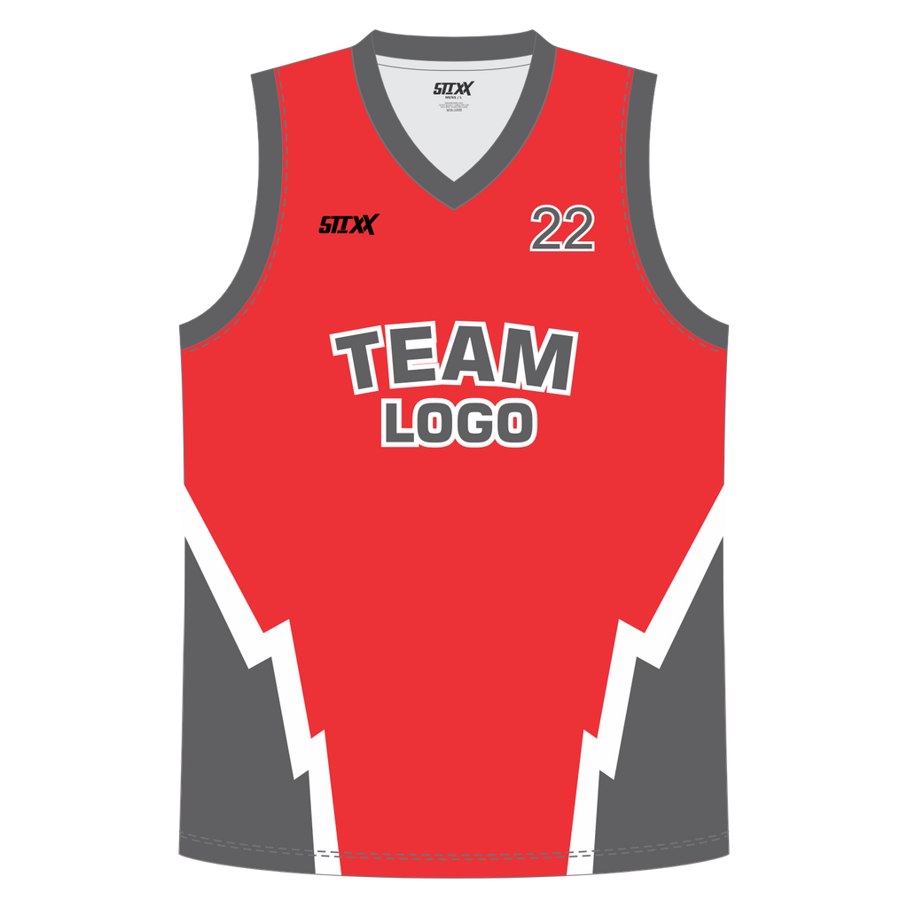 CUSTOM REVERSIBLE V-NECK BASKETBALL JERSEYS