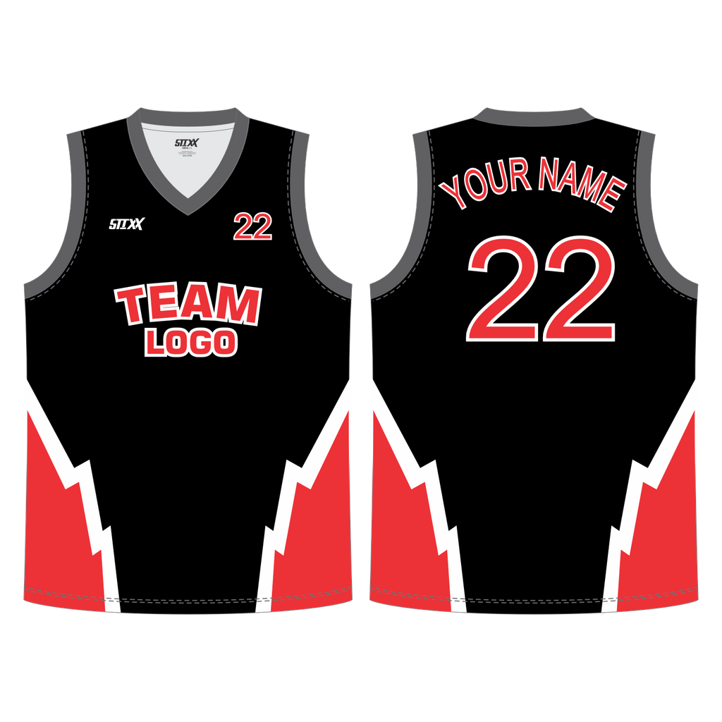 CUSTOM REVERSIBLE V-NECK BASKETBALL JERSEYS