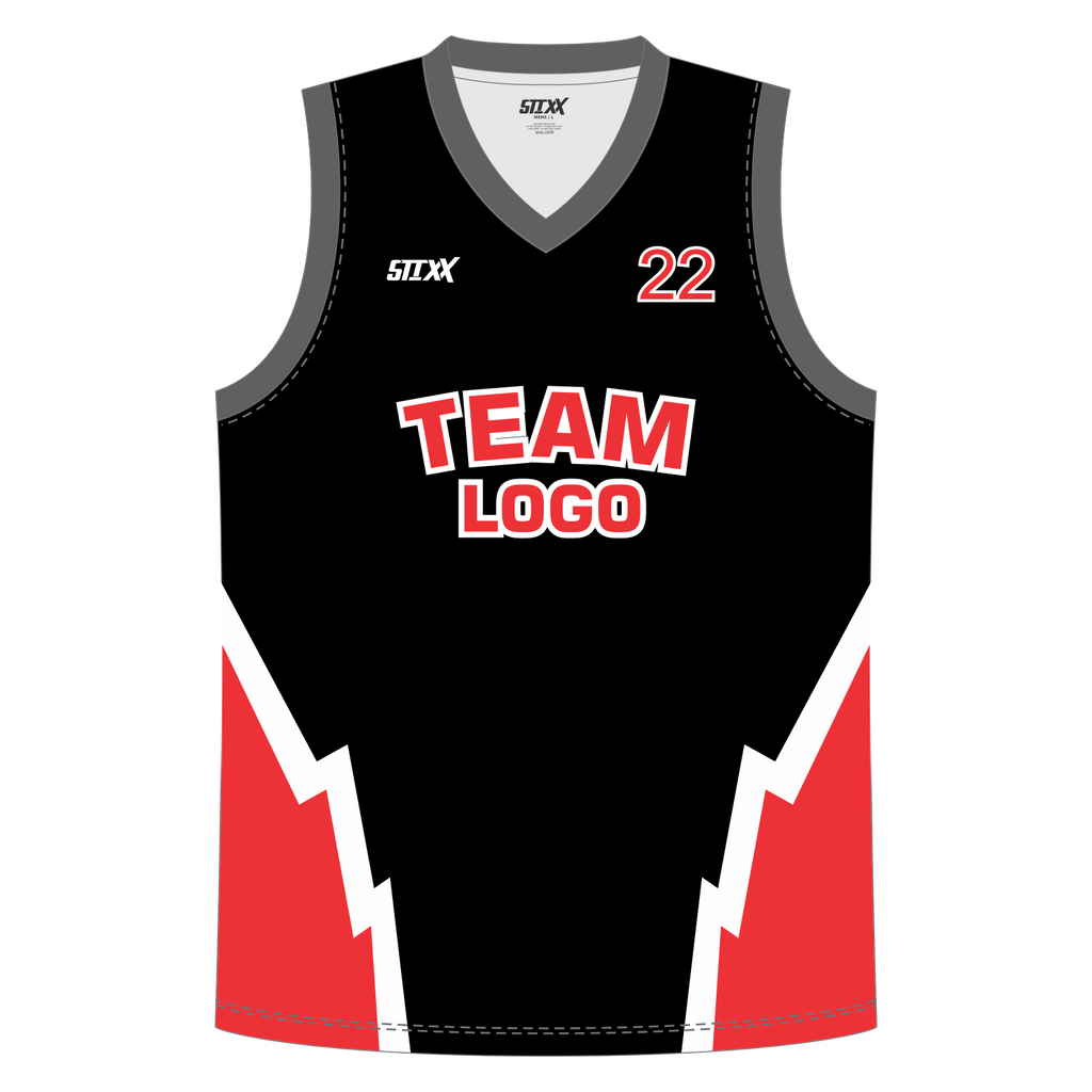CUSTOM REVERSIBLE V-NECK BASKETBALL JERSEYS