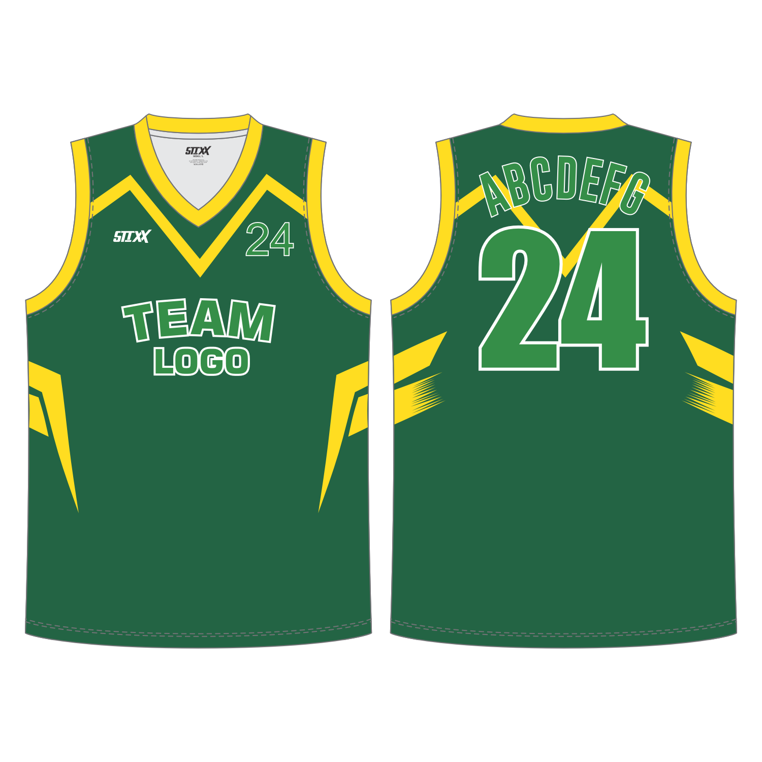 CUSTOM REVERSIBLE V-NECK BASKETBALL JERSEYS