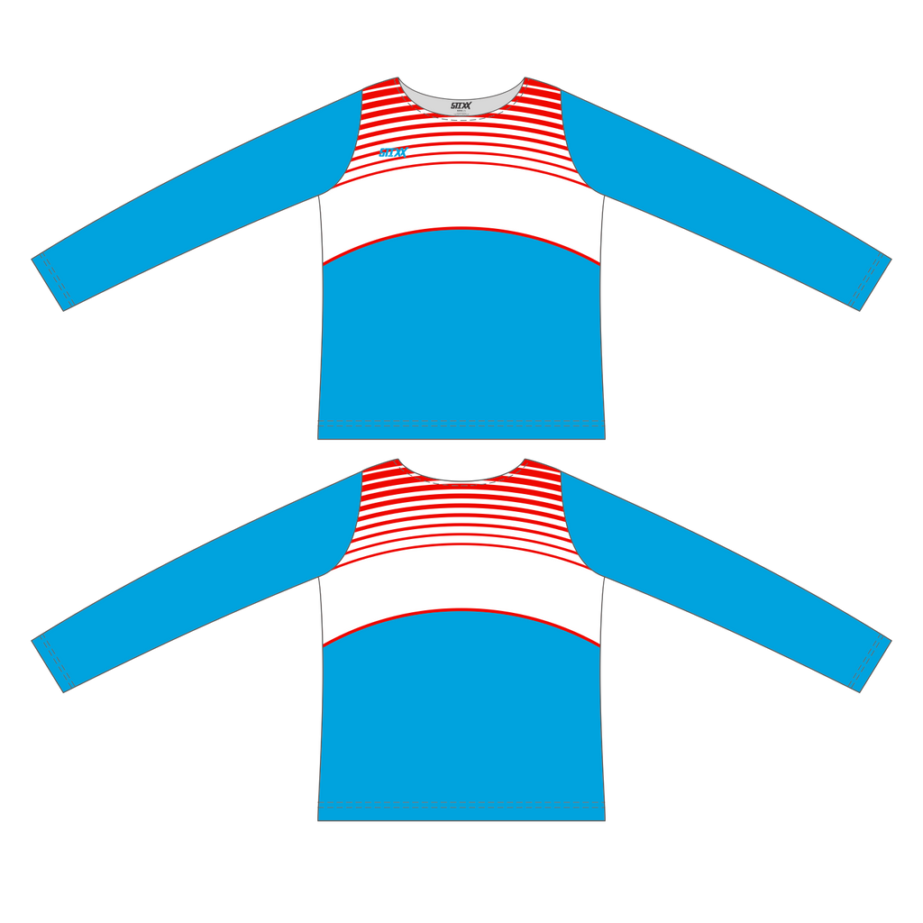 Custom Long Sleeved Crew Neck Cheerleading Shells