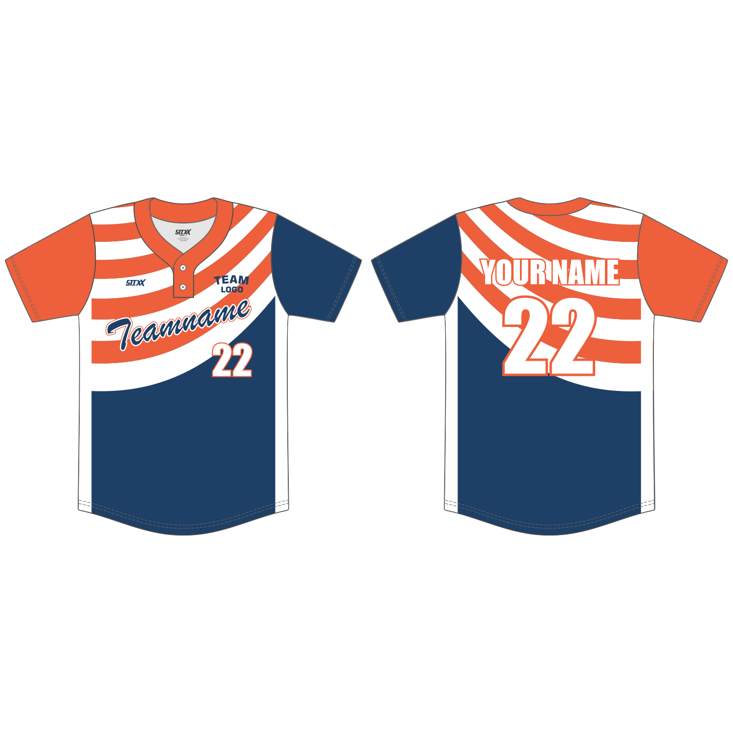 Custom 2-Button Baseball Jerseys