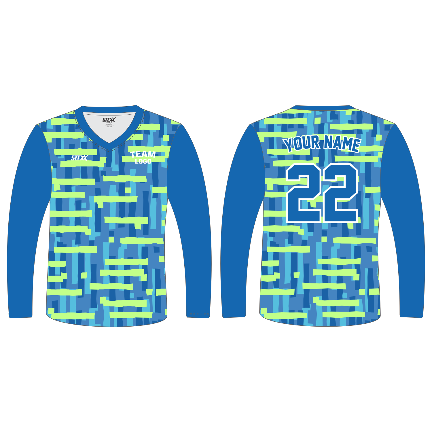 Custom Long‑Sleeve V‑Neck T‑Shirts