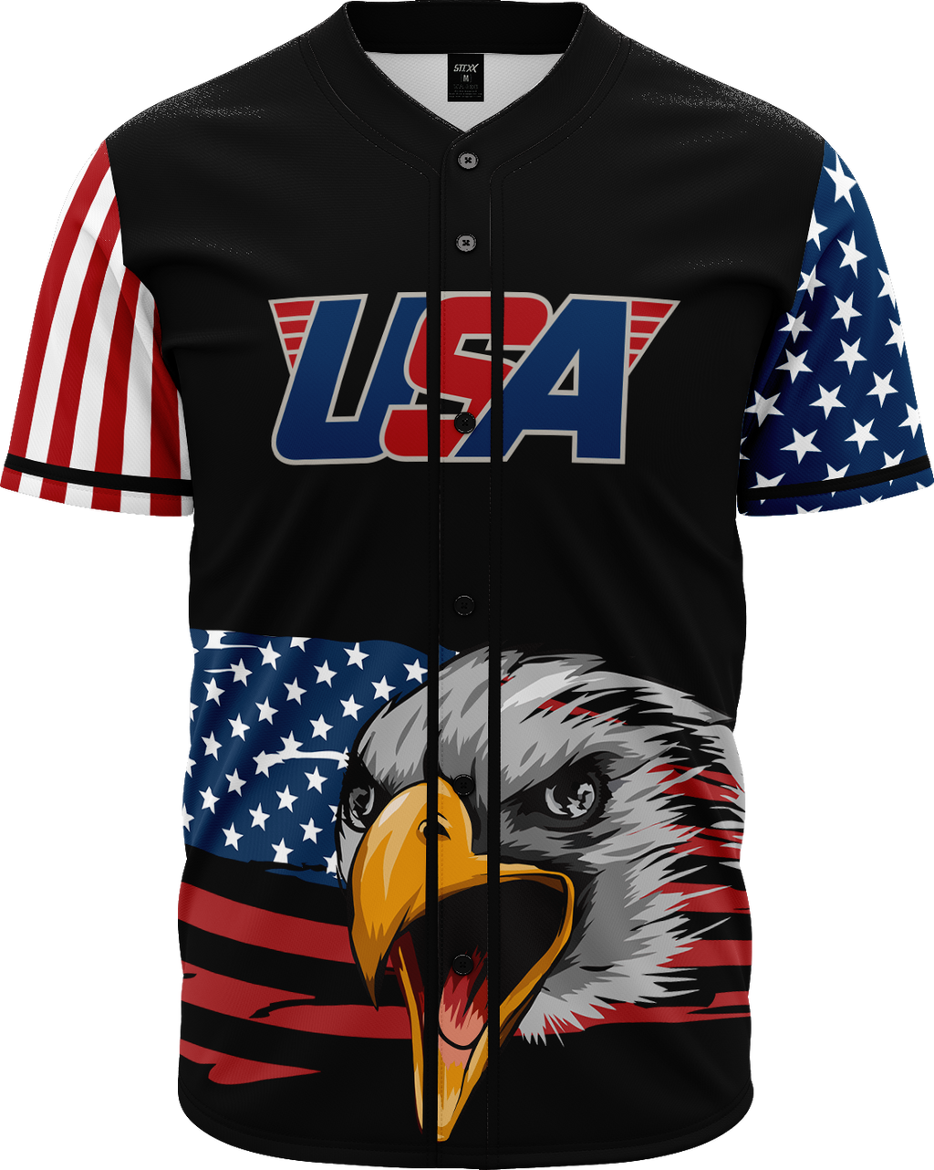 BLK AMERICA 1 BASEBALL JERSEY