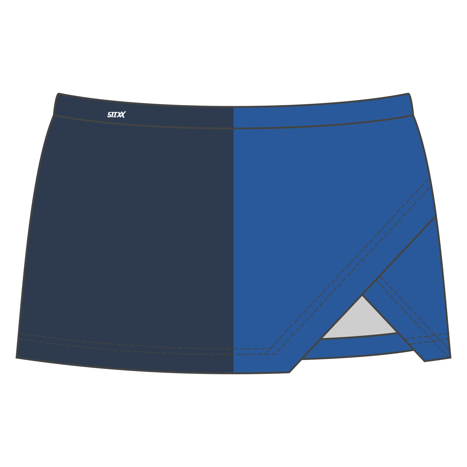 Custom Crossover Vent Cheerleading Skirts