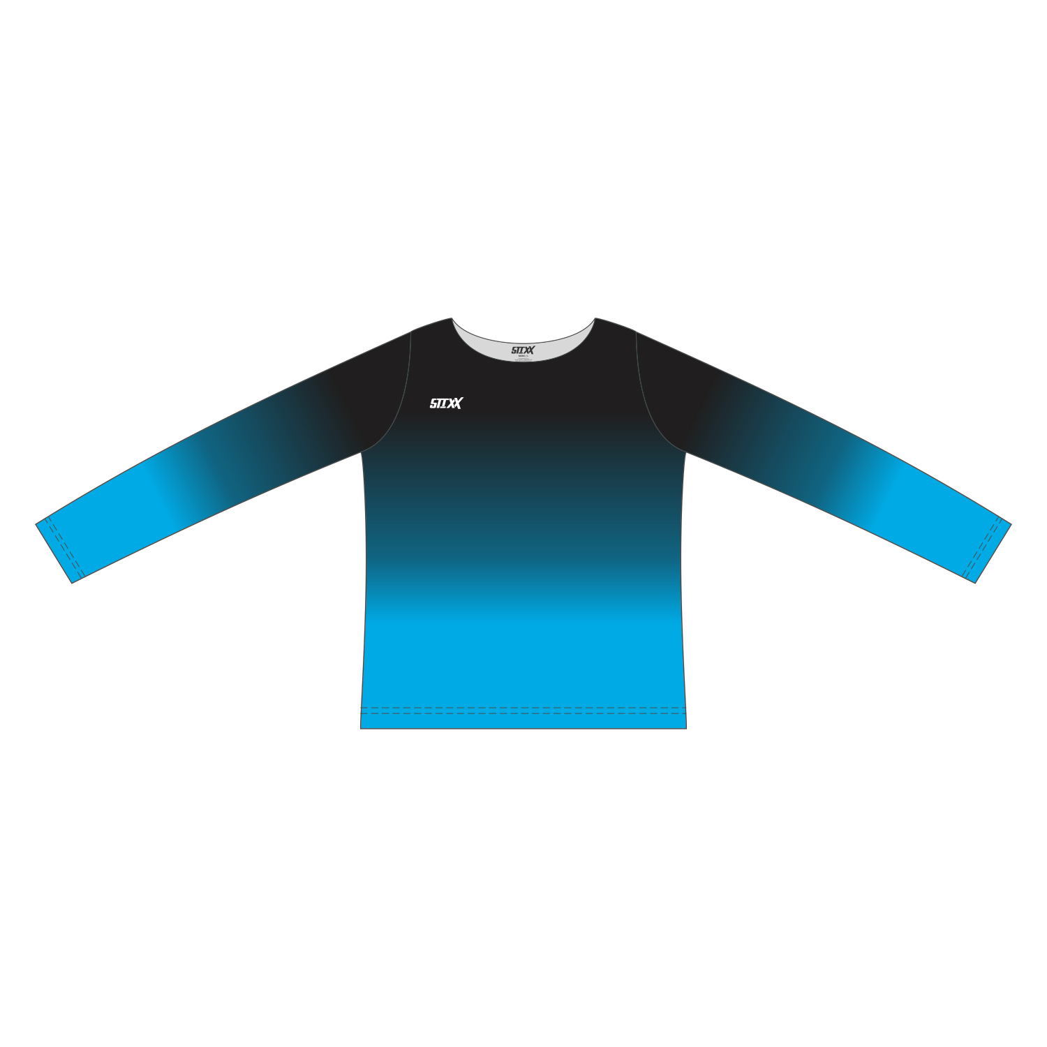 Custom Long Sleeved Crew Neck Cheerleading Shells