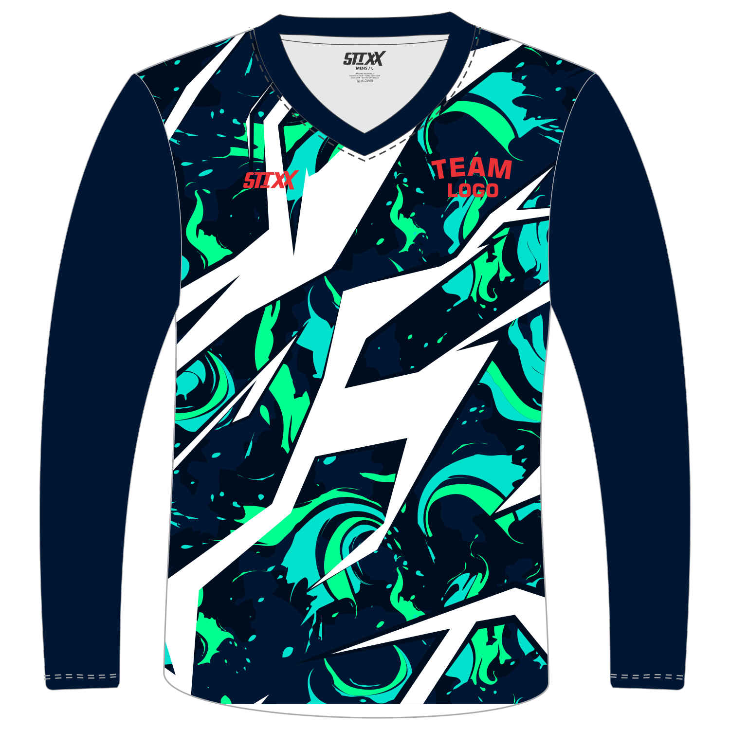 Custom Long‑Sleeve V‑Neck T‑Shirts