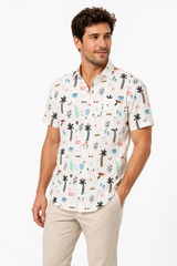 WHTART PALM BUTTON DOWN