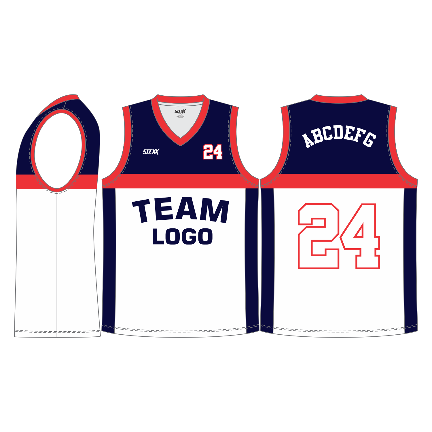 CUSTOM V-NECK BASKETBALL JERSEYS