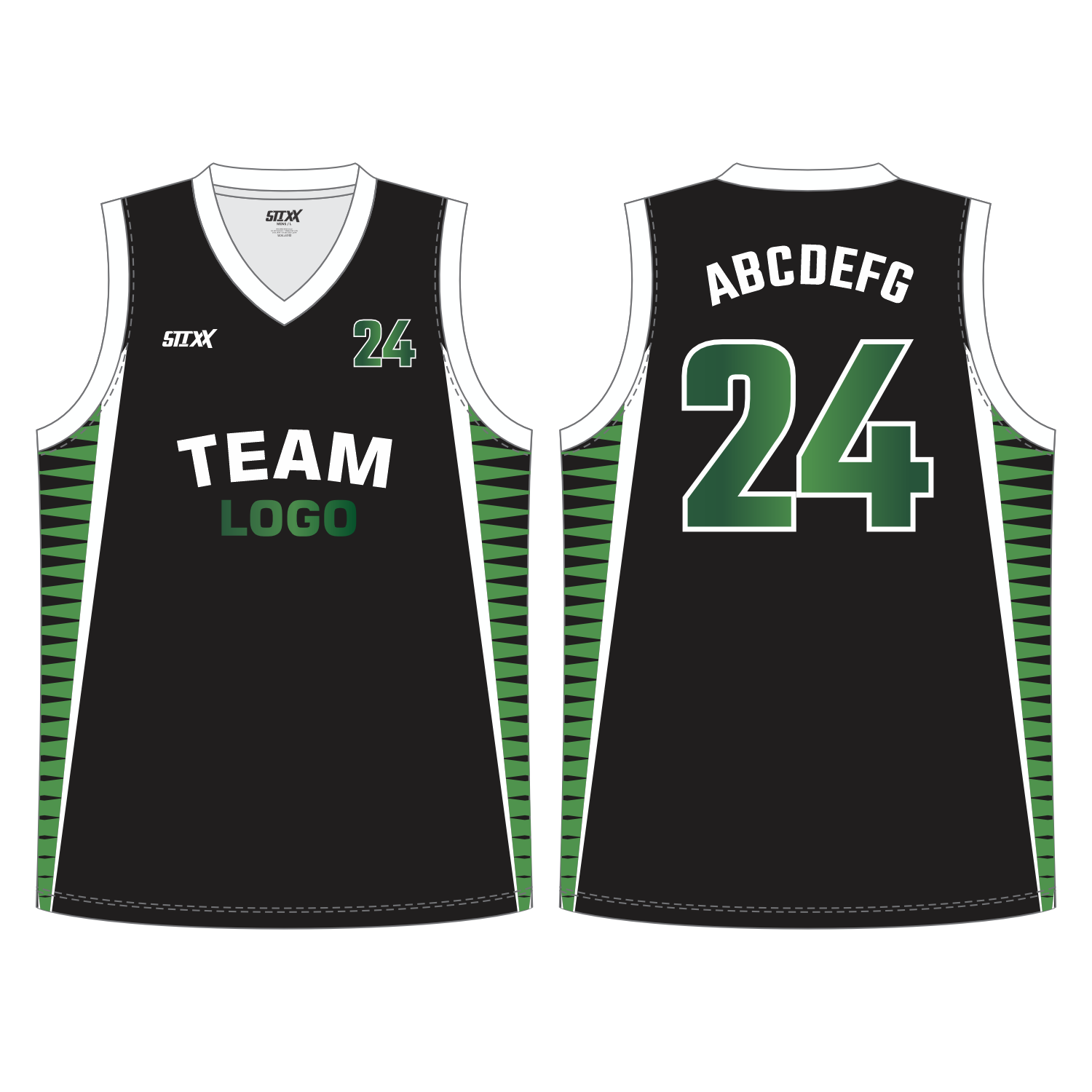 CUSTOM REVERSIBLE V-NECK BASKETBALL JERSEYS