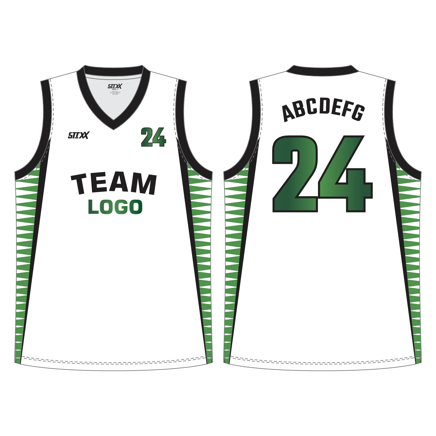 CUSTOM REVERSIBLE V-NECK BASKETBALL JERSEYS