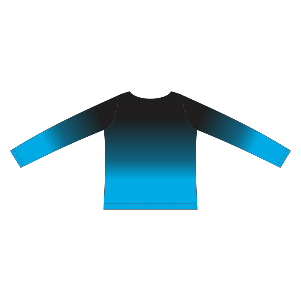 Custom Long Sleeved Crew Neck Cheerleading Shells