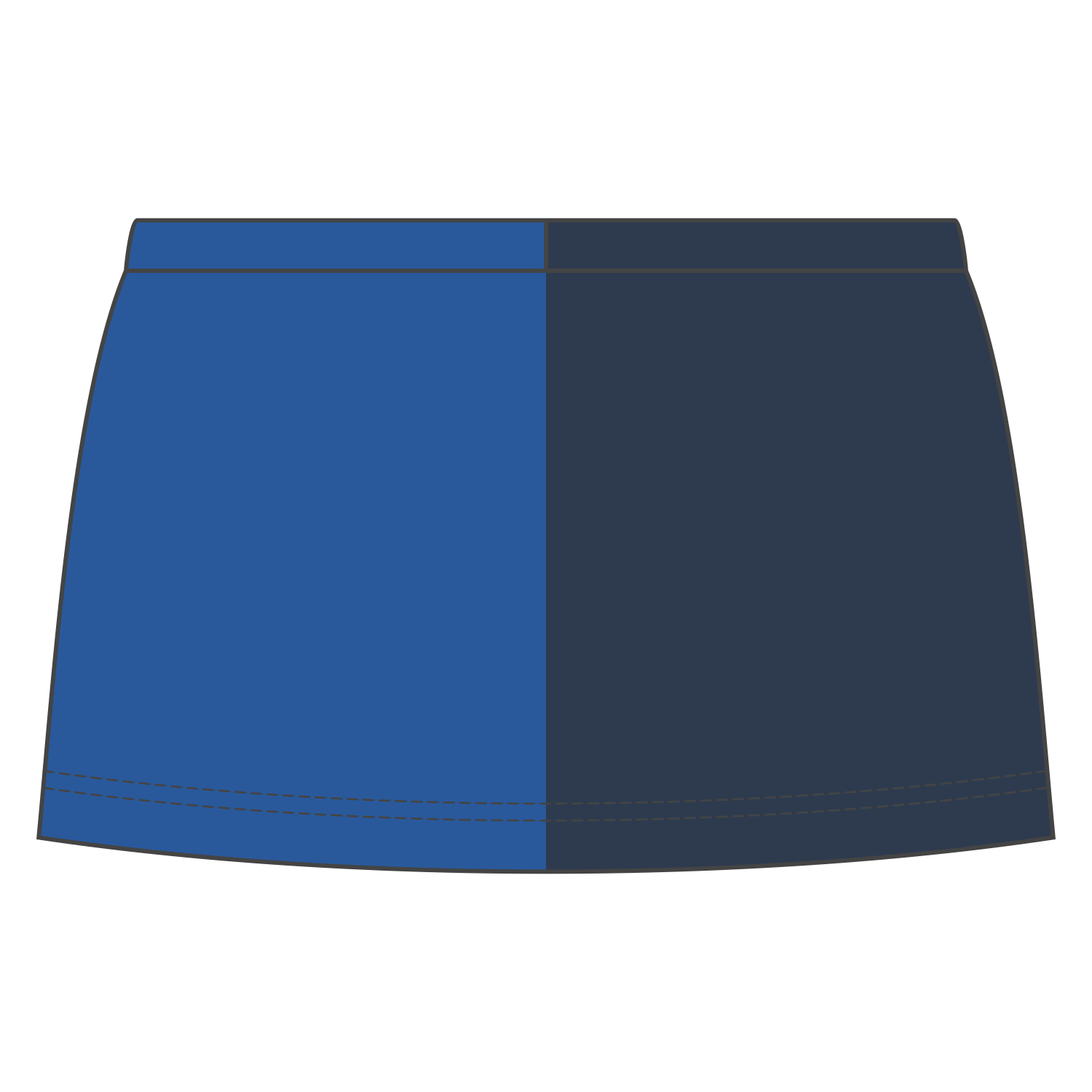 Custom Crossover Vent Cheerleading Skirts