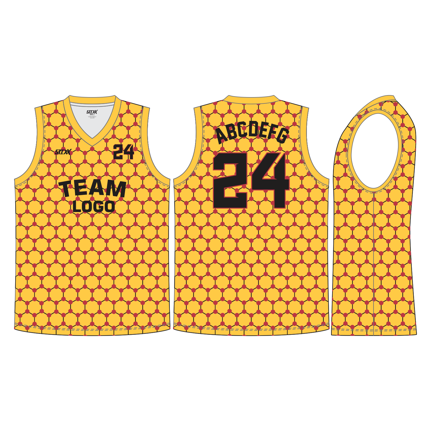 CUSTOM V-NECK BASKETBALL JERSEYS
