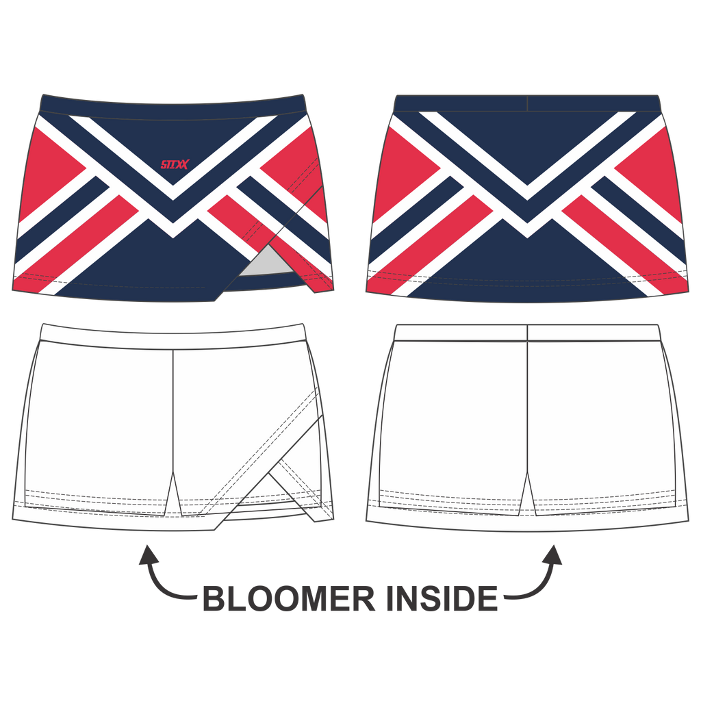 Custom Crossover Vent Cheerleading Skorts