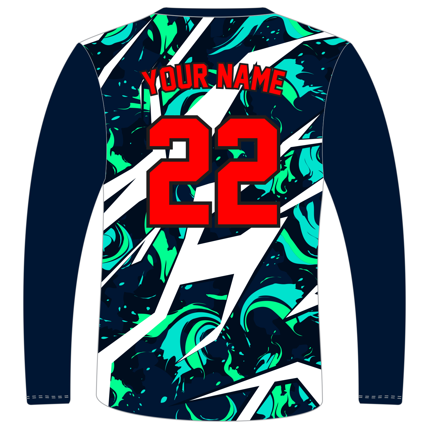 Custom Long‑Sleeve V‑Neck T‑Shirts