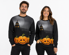 BLK PUMKIN NIGHT HALLOWEEN SWEATER