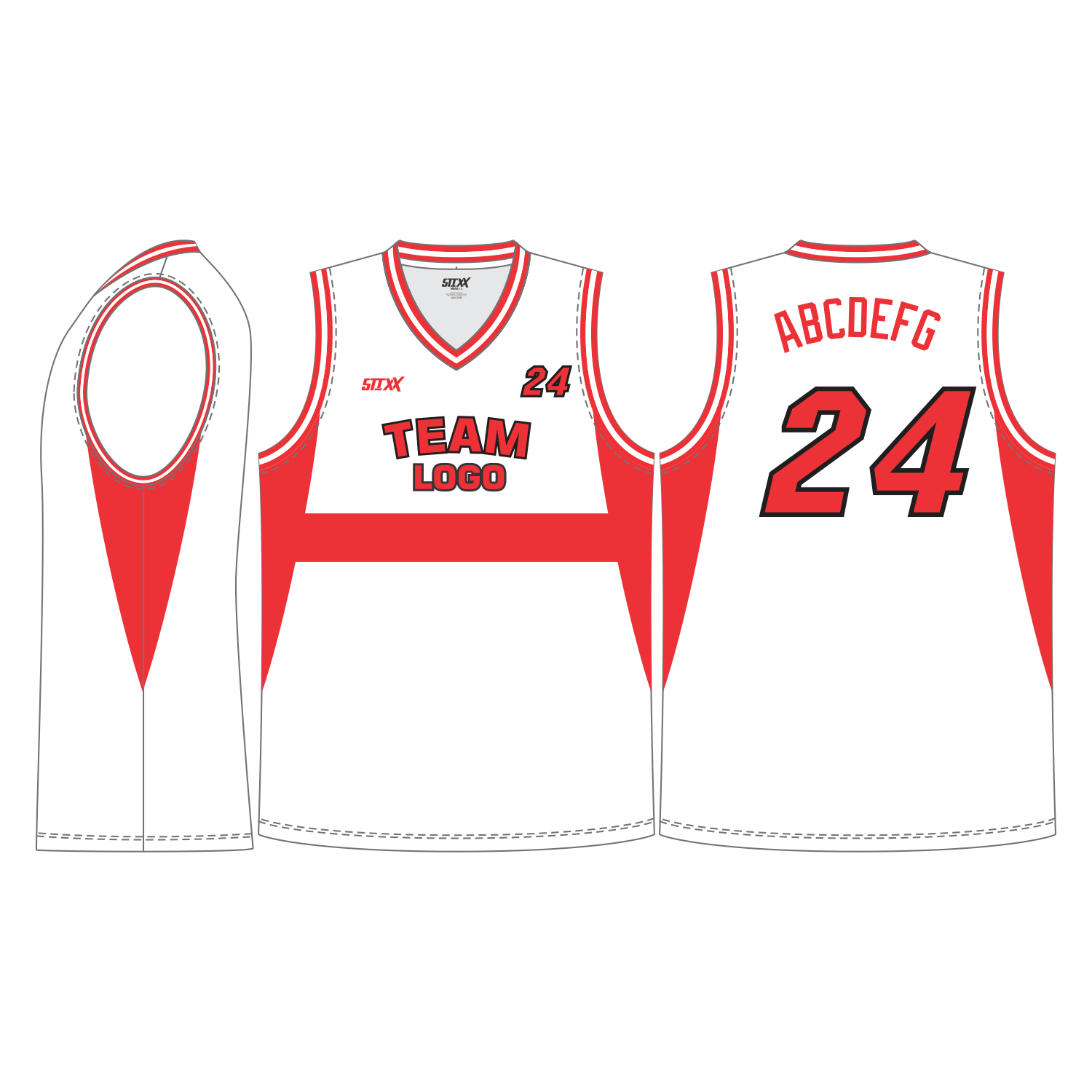 CUSTOM V-NECK BASKETBALL JERSEYS