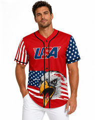 RED AMERICA 1 Baseball Jersey