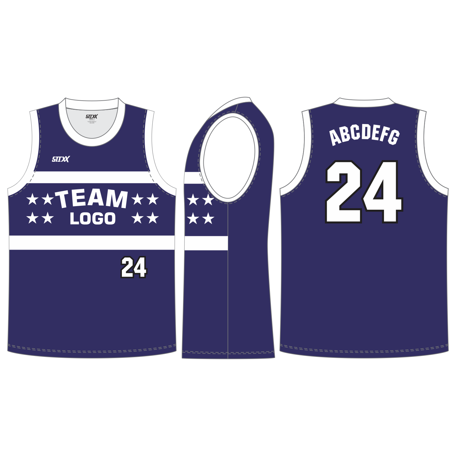 CUSTOM ROUND/CREW NECK BASKETBALL JERSEYS