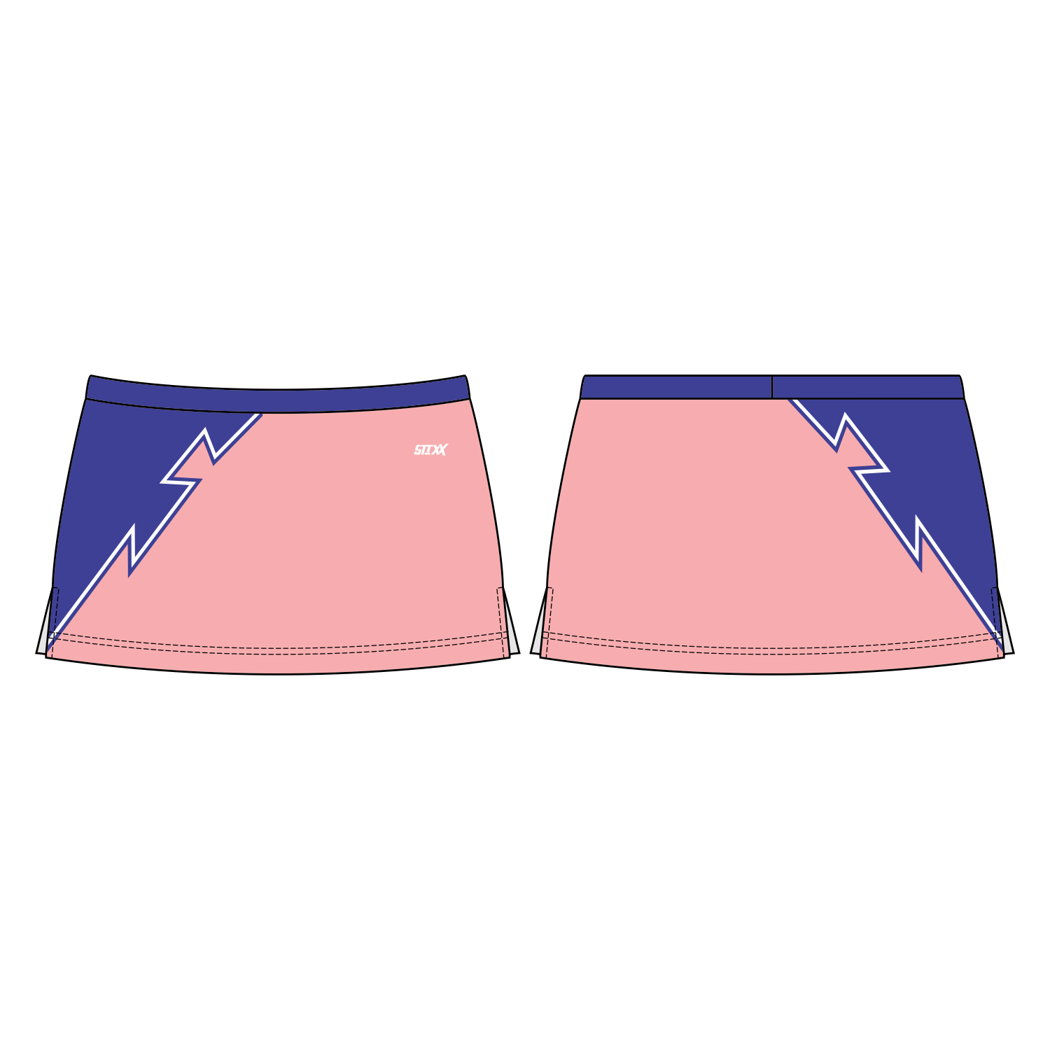 Side Vent Cheerleading Skort