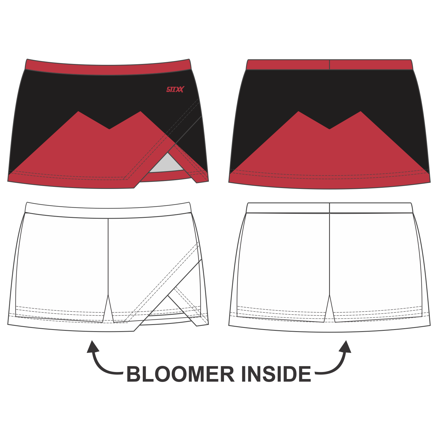 Custom Crossover Vent Cheerleading Skorts