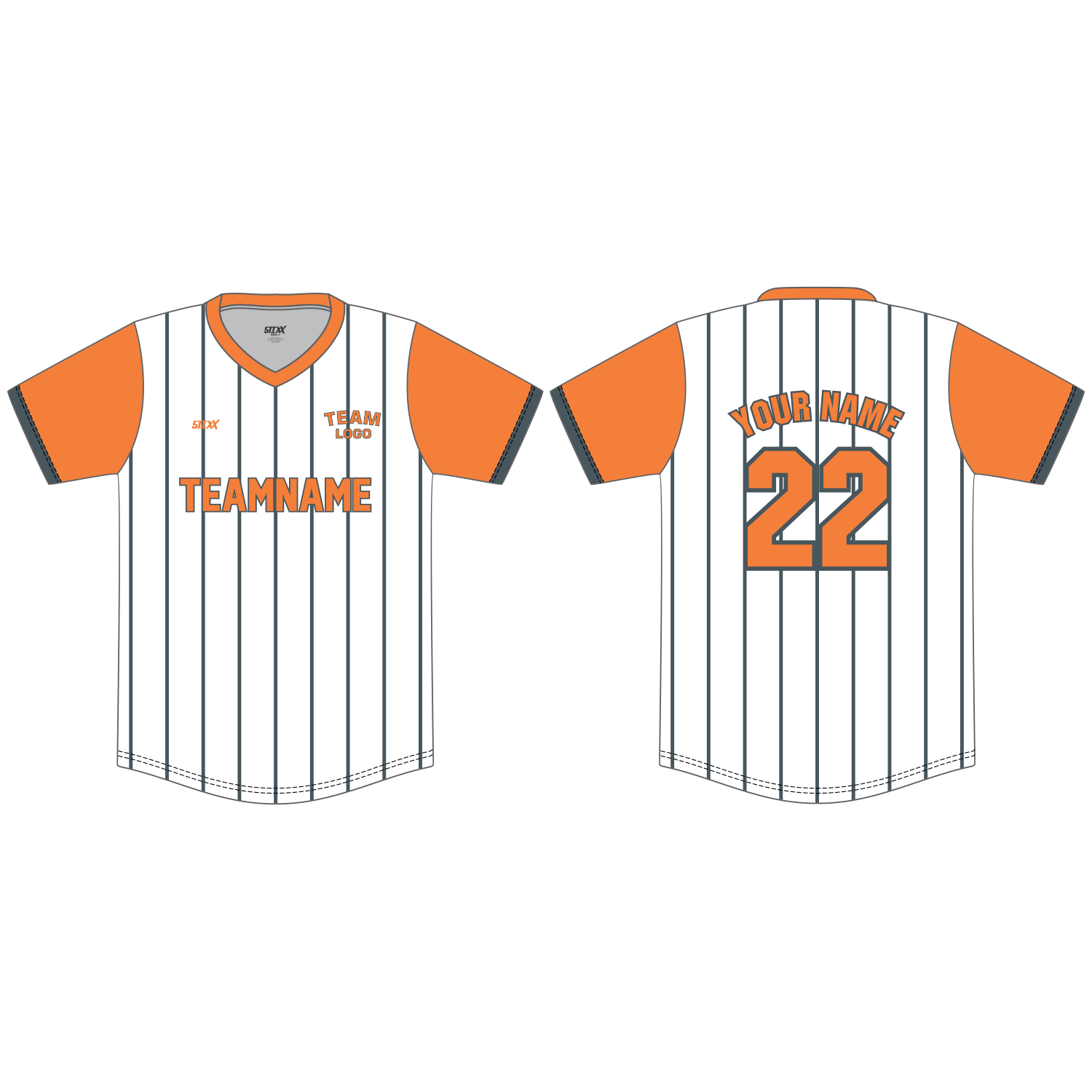 Custom V-Neck Baseball Jersey