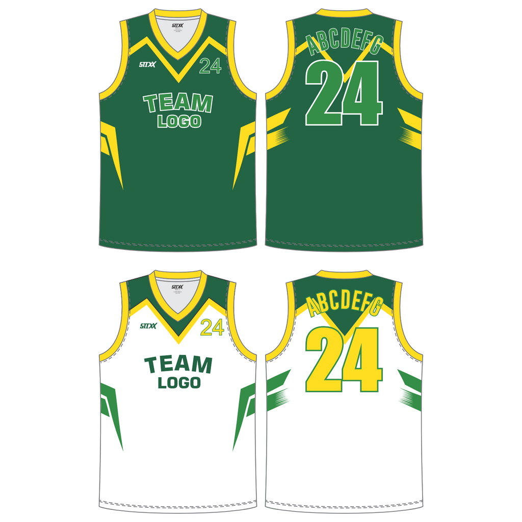 CUSTOM REVERSIBLE V-NECK BASKETBALL JERSEYS