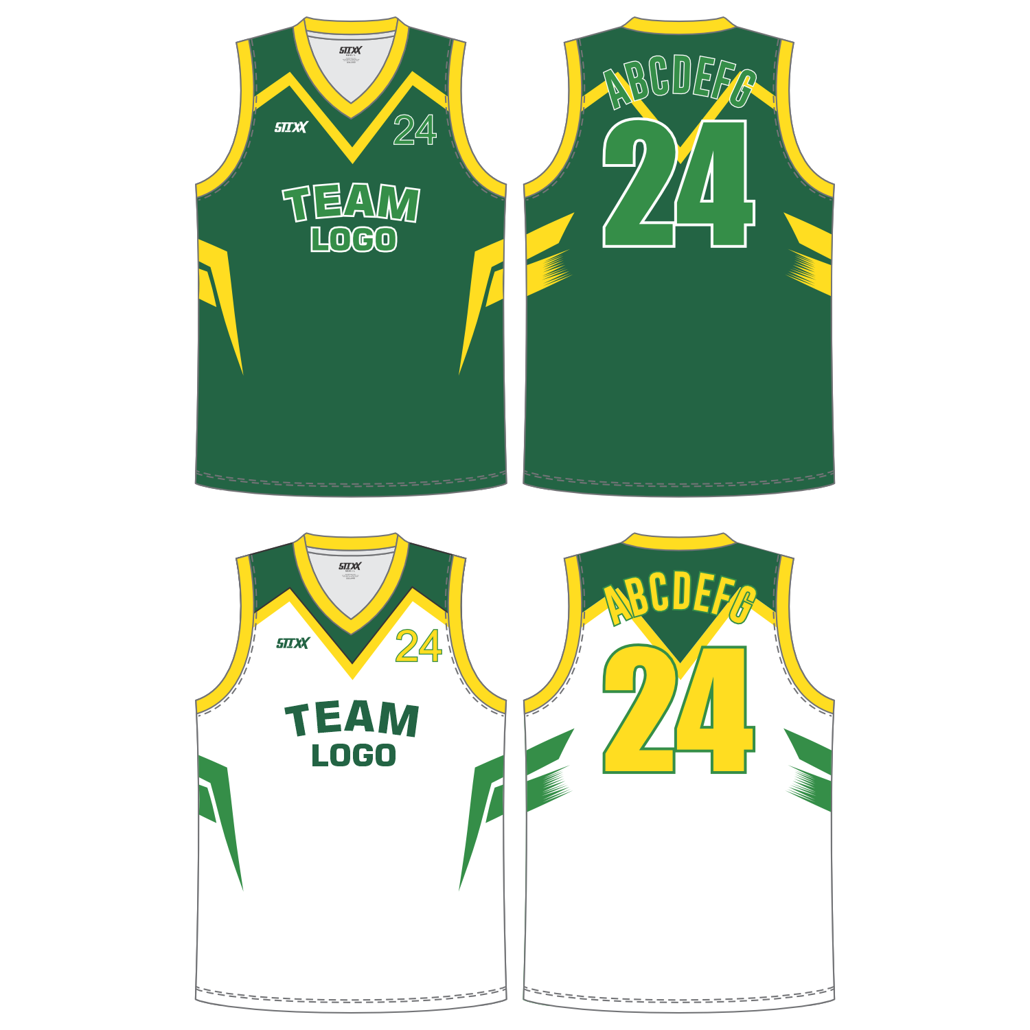CUSTOM REVERSIBLE V-NECK BASKETBALL JERSEYS