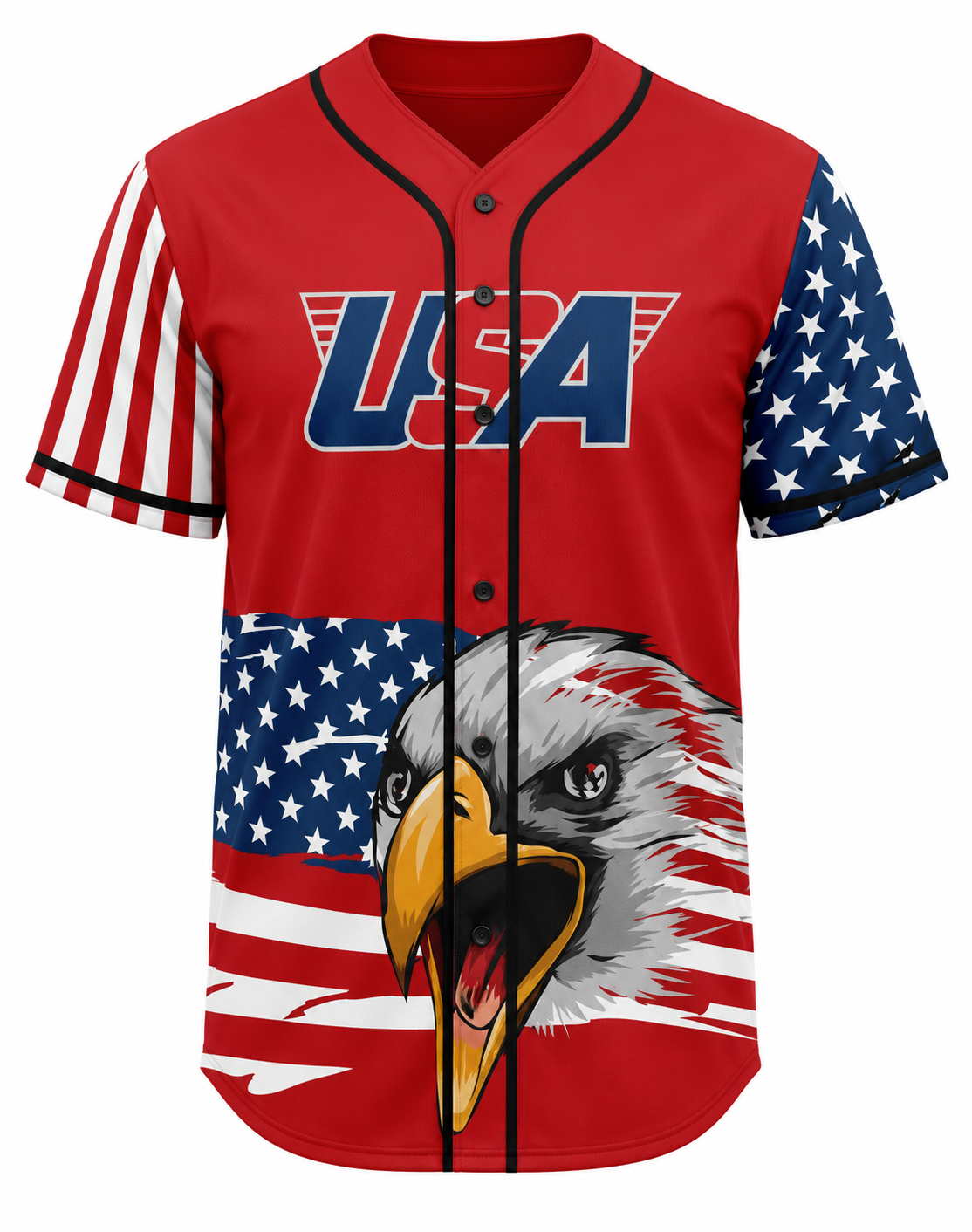 RED AMERICA 1 Baseball Jersey