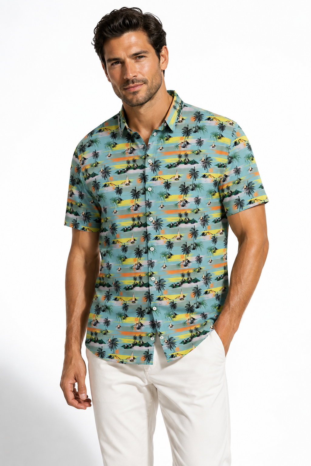 PALM ISLAND BUTTON DOWN